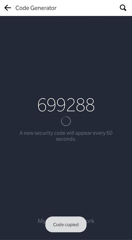 Facebook Mobile Code Generator Code Copied