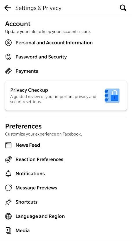 Facebook Mobile Settings and Privacy