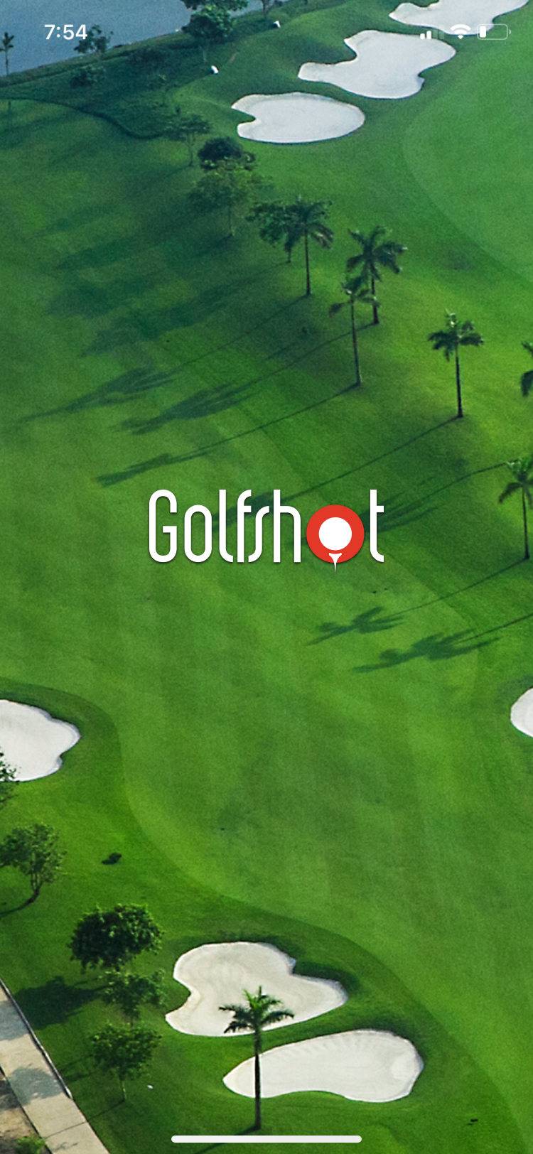 Golfshot startup page
