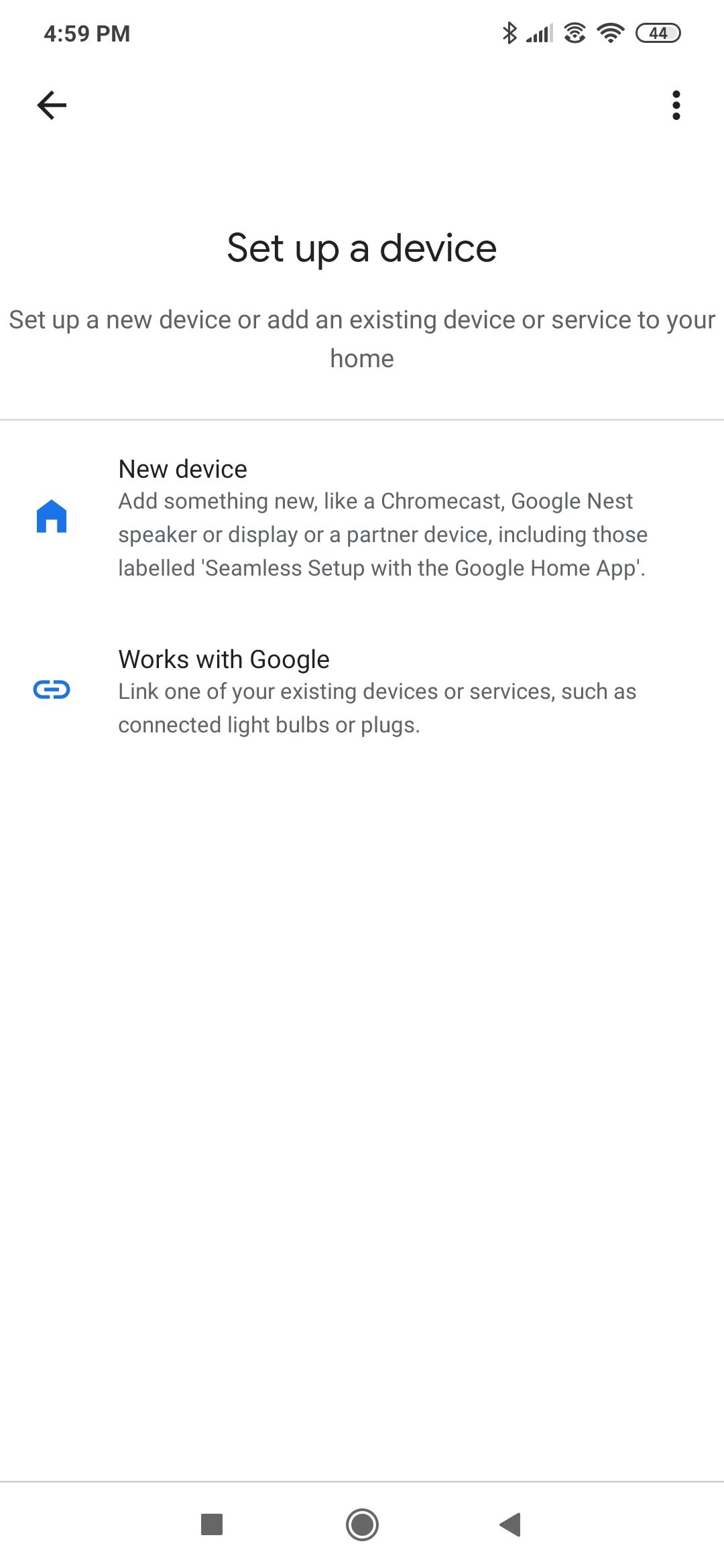 Add device initiation on the Google Home app