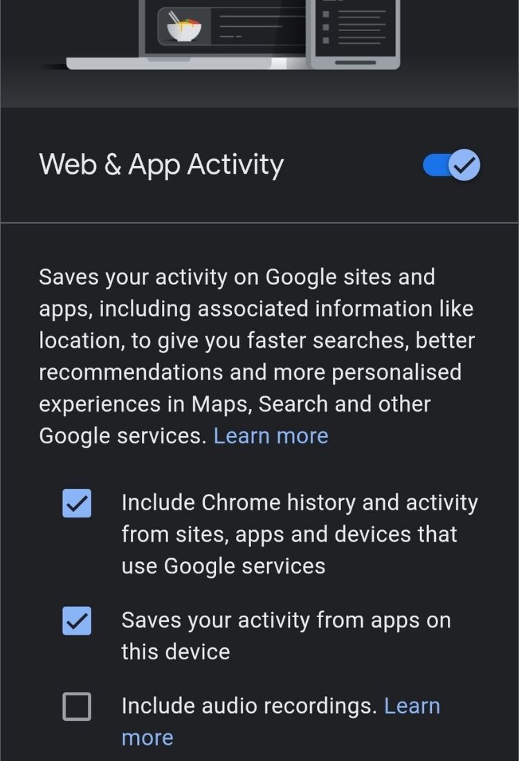 Google Home Web App Activity