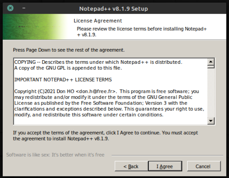 instaling Notepad++ 8.5.4