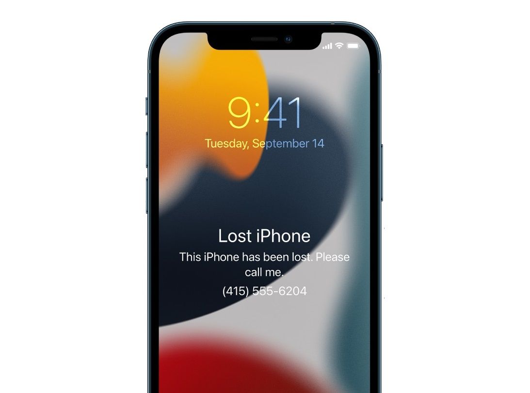 Lost mode enabled on an iPhone