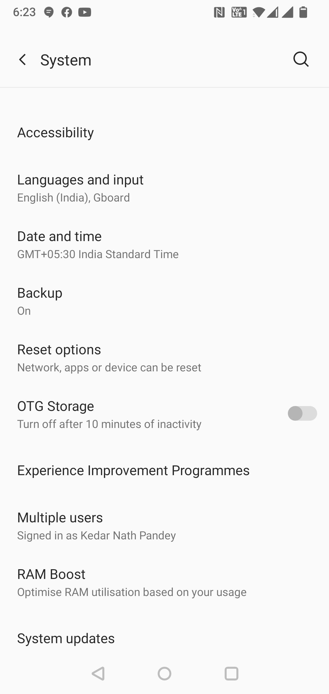 OnePlus System Settings