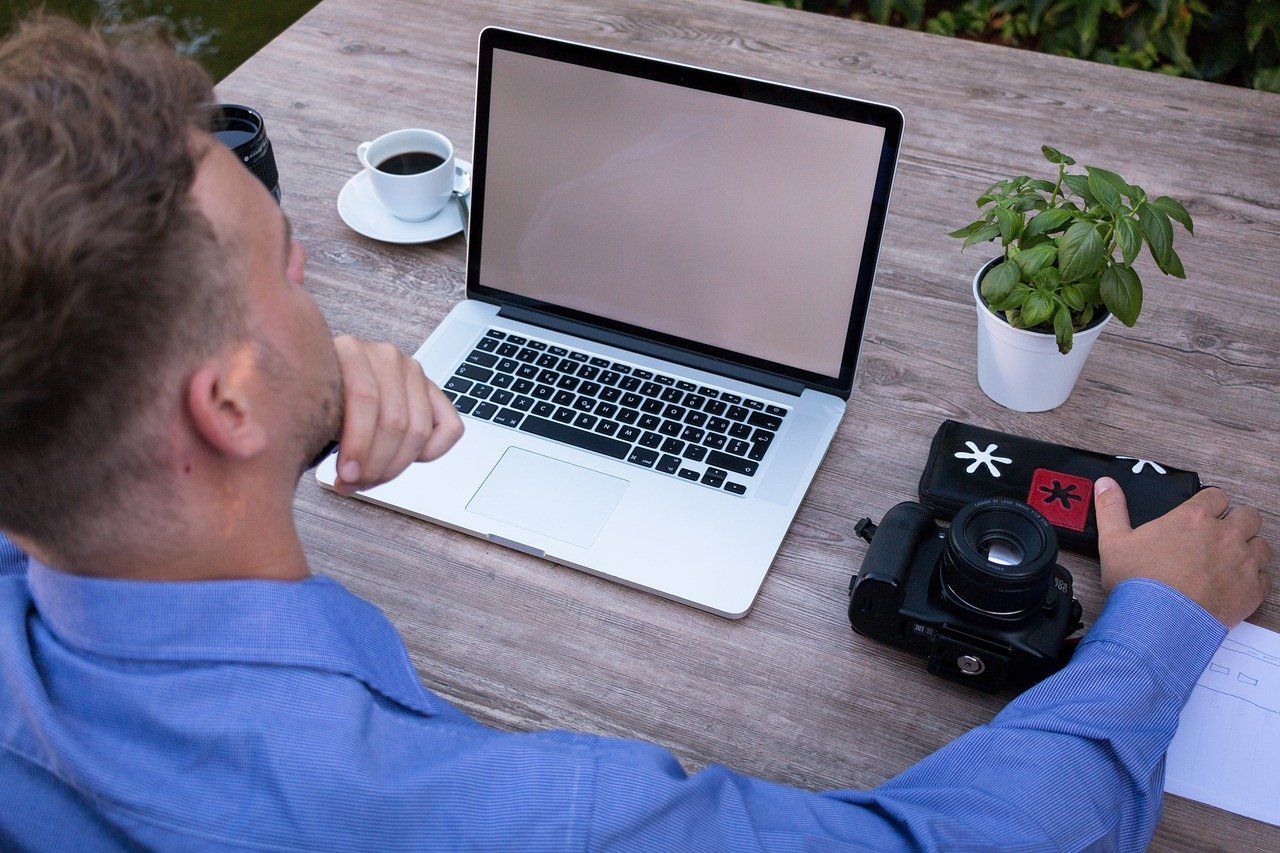 Photo of a person working outdoors