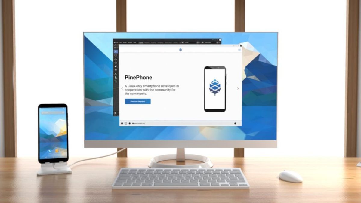PinePhone-Docked-to-Monitor