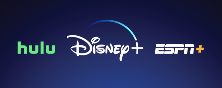 Hulu, Disney+, and ESPN logos displayed