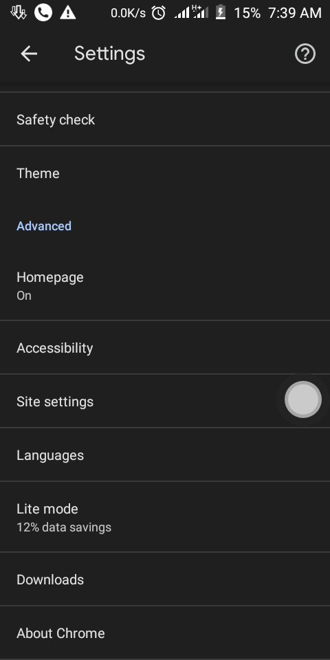 select notifications chrome