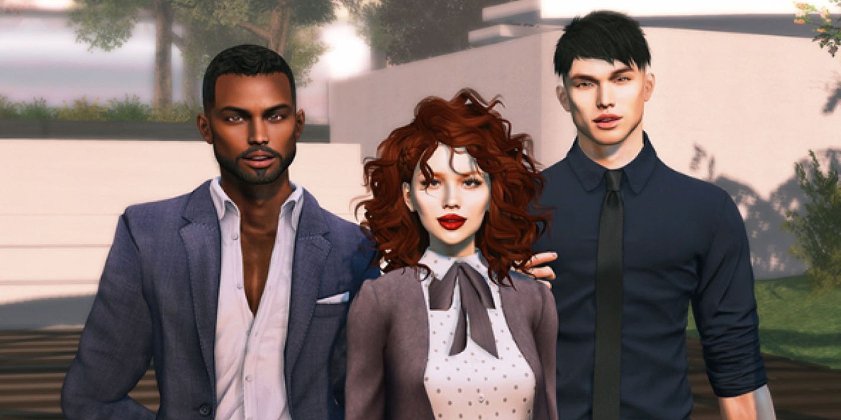 Illustration of Second life characters.