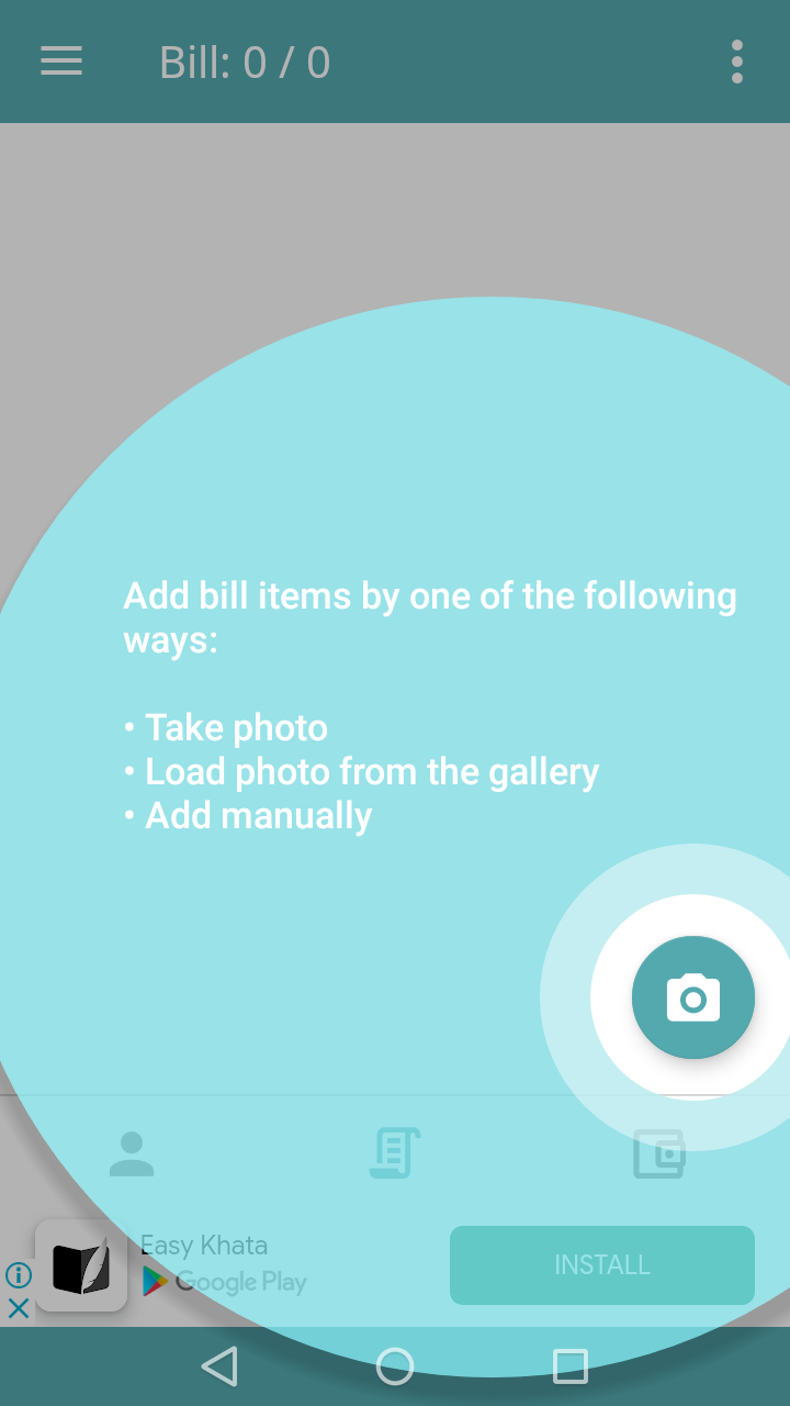 Snap &amp; Split - Menu
