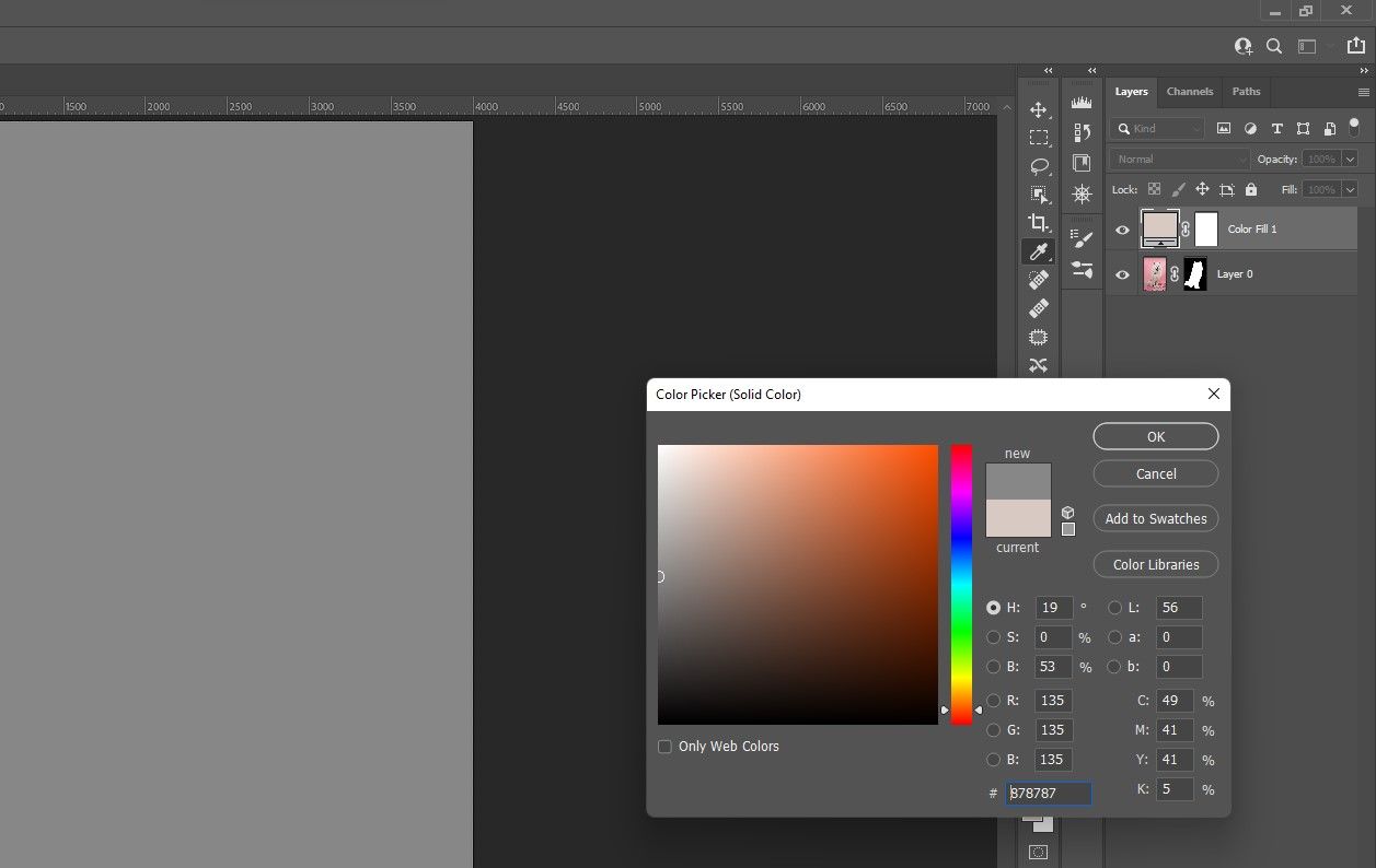 Step 4 Choose Gray from Color Picker