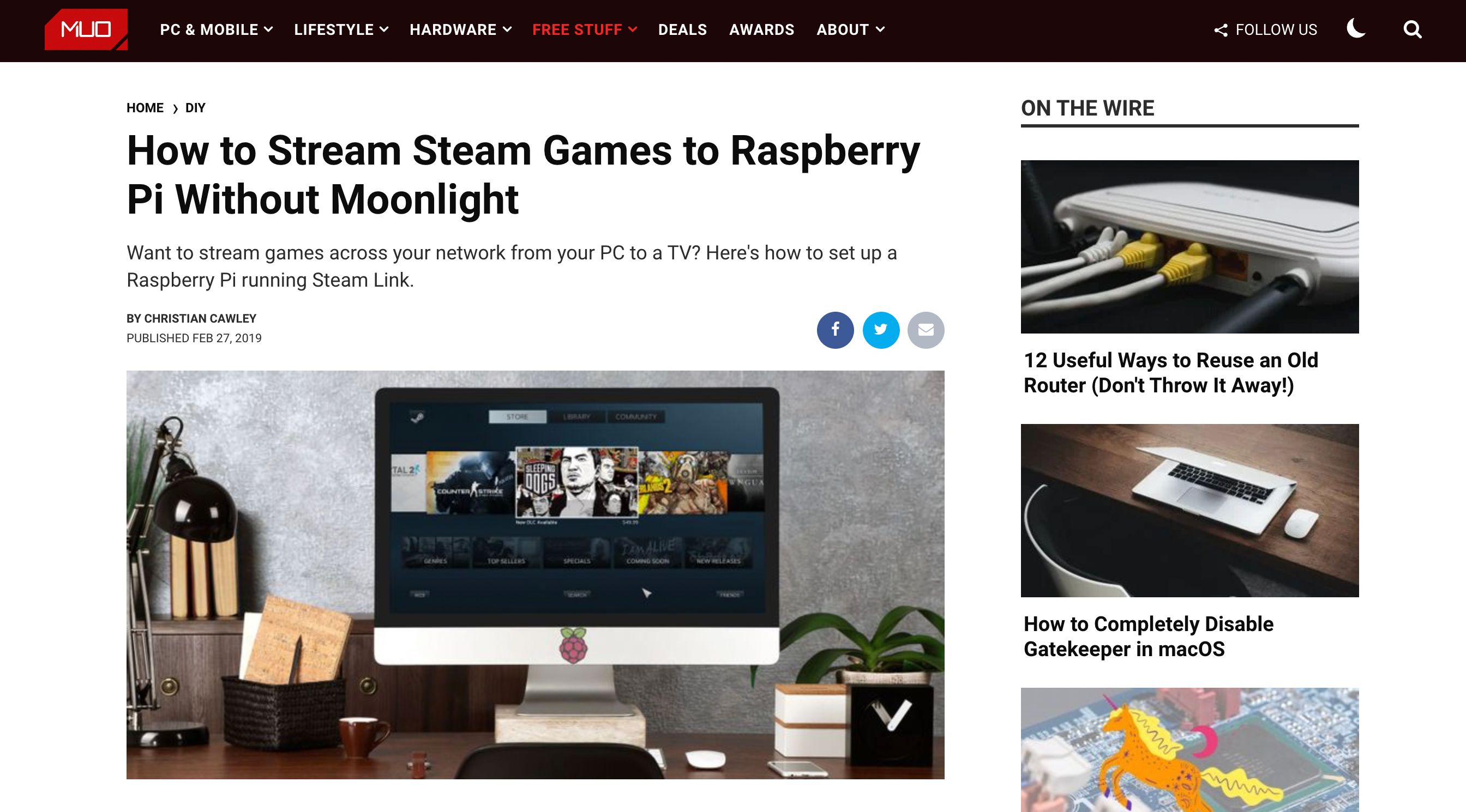 Stream Steam games to Raspberry Pi