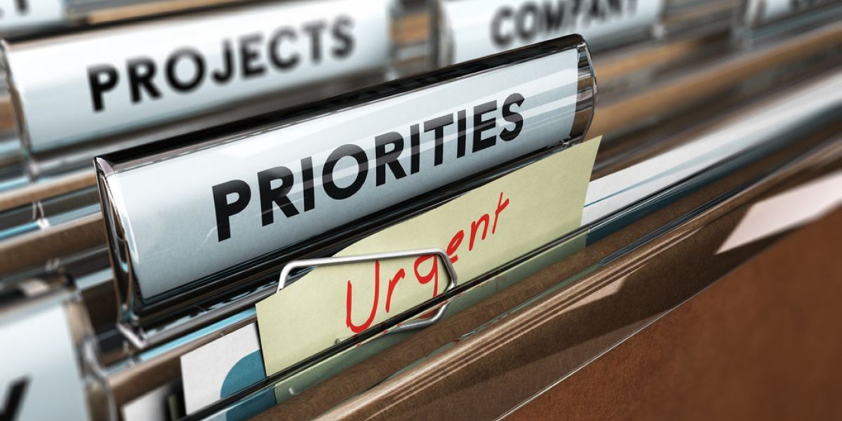 An image showing priority work files