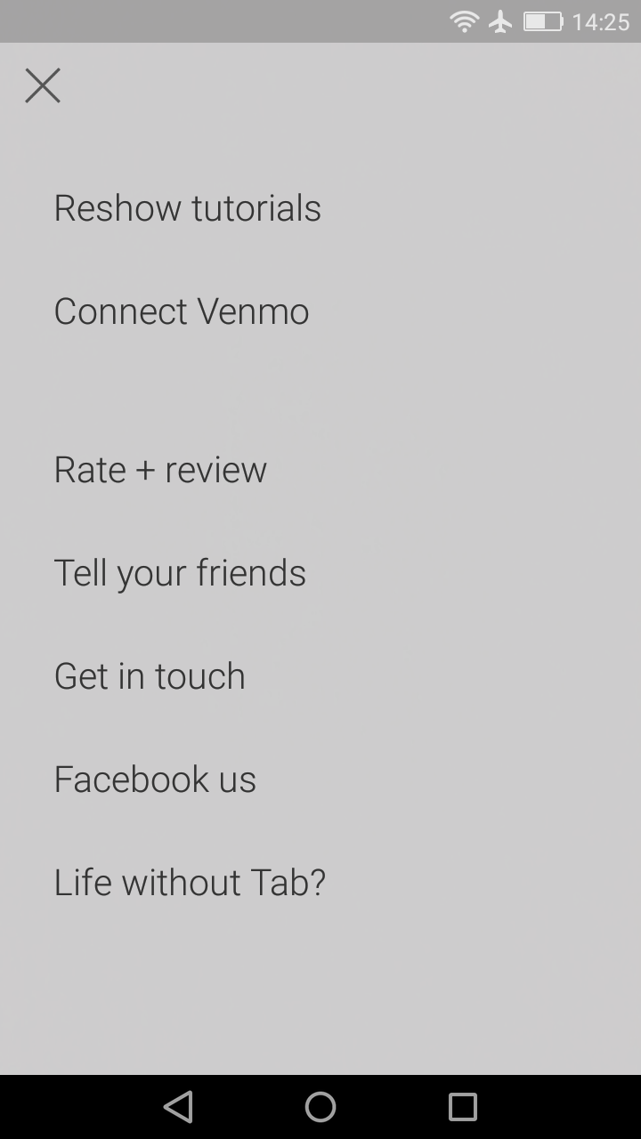 Tab - Menu