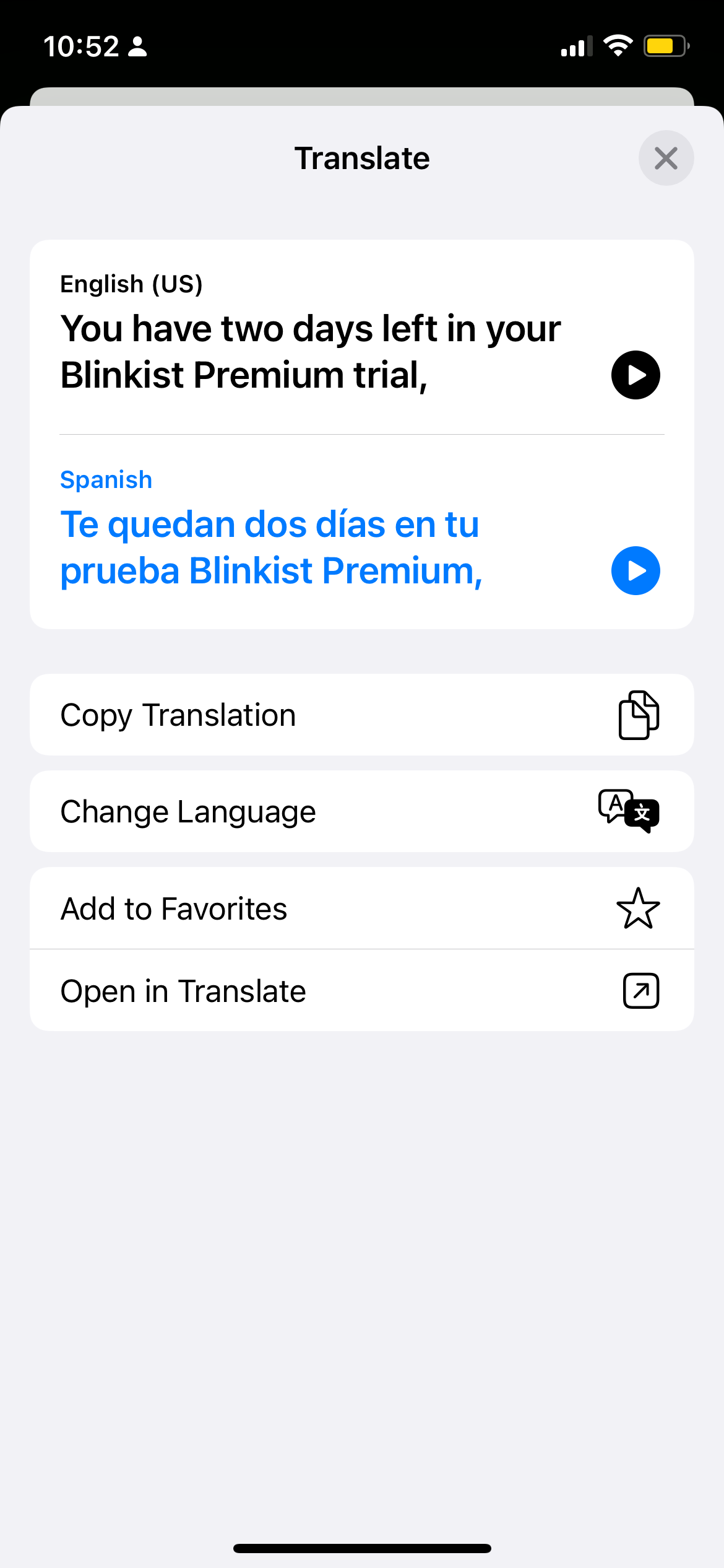 Translating Text from Mail