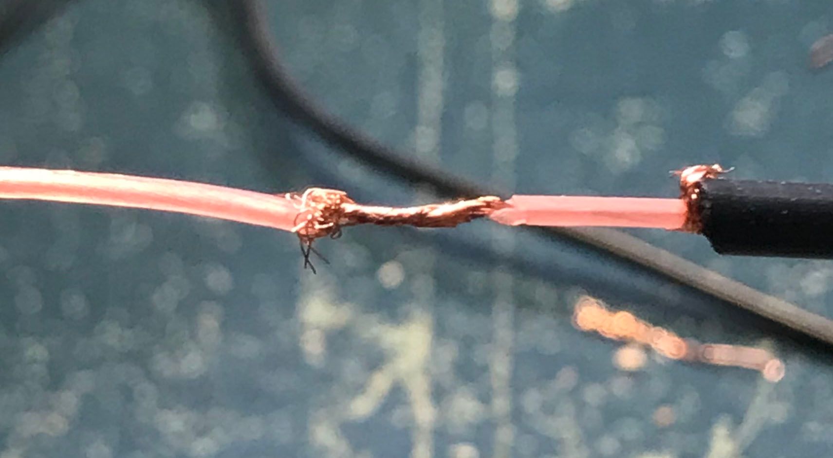 A twisted pair of wires