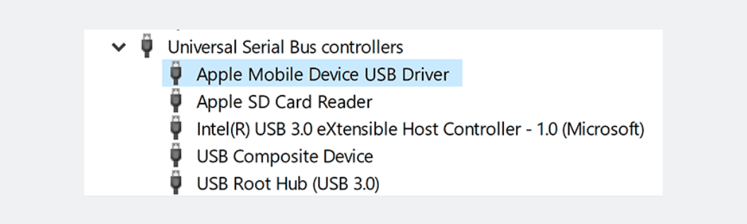 Updating Apple USB Device Driver in Device Manager