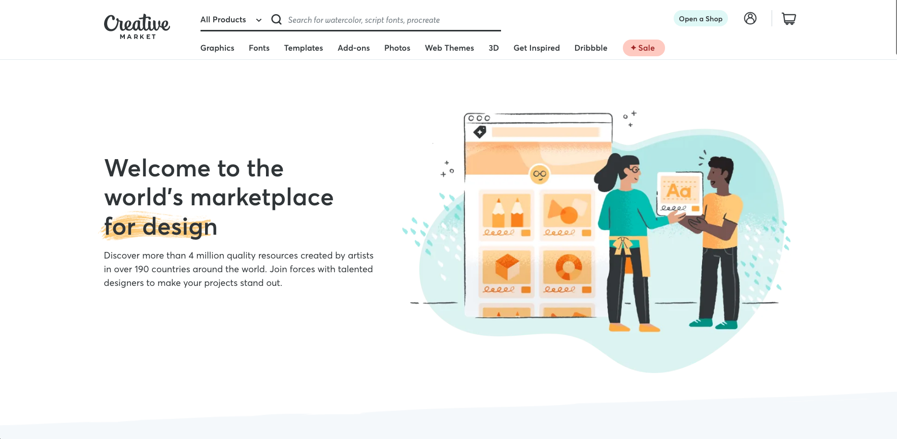 Screenshot of a website layout with welcome message.