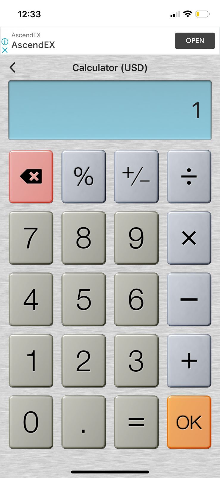 Currency conversion calculator