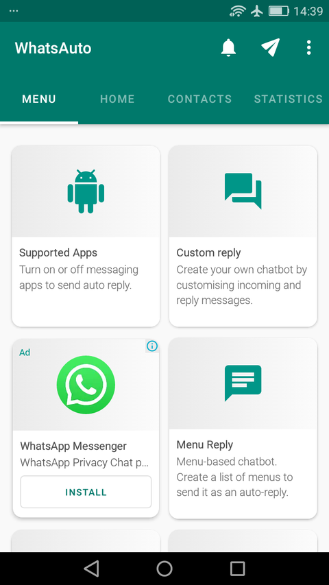 واتساپ خود را با این 10 اپلیکیشن اندرویدی بهتر کنید 14 WhatsAuto Menu.png?q=50&fit=crop&w=480&dpr=1 -
