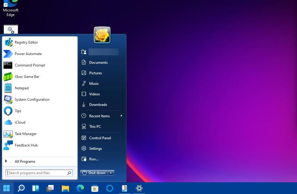 Windows-7-start-menu-replica