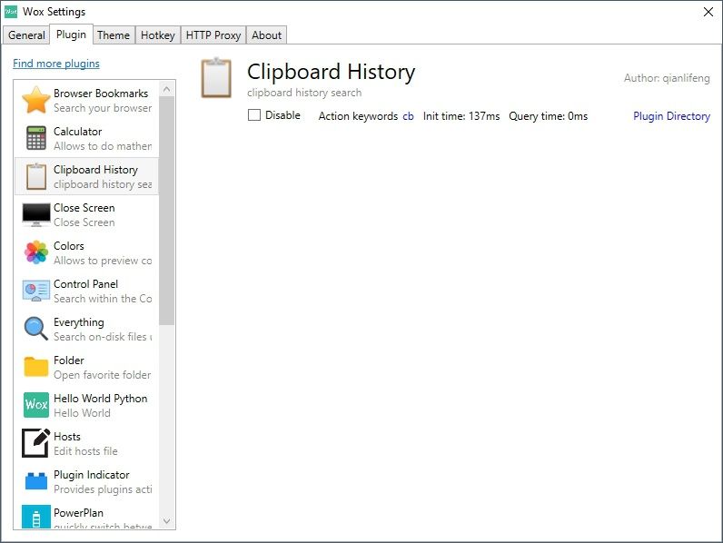 The Clipboard History plugin can turn Wox into a rudimentary clipboard manager.