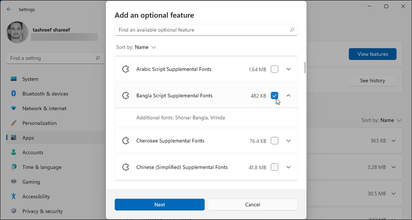 How to Add or Remove Optional Features in Windows 11