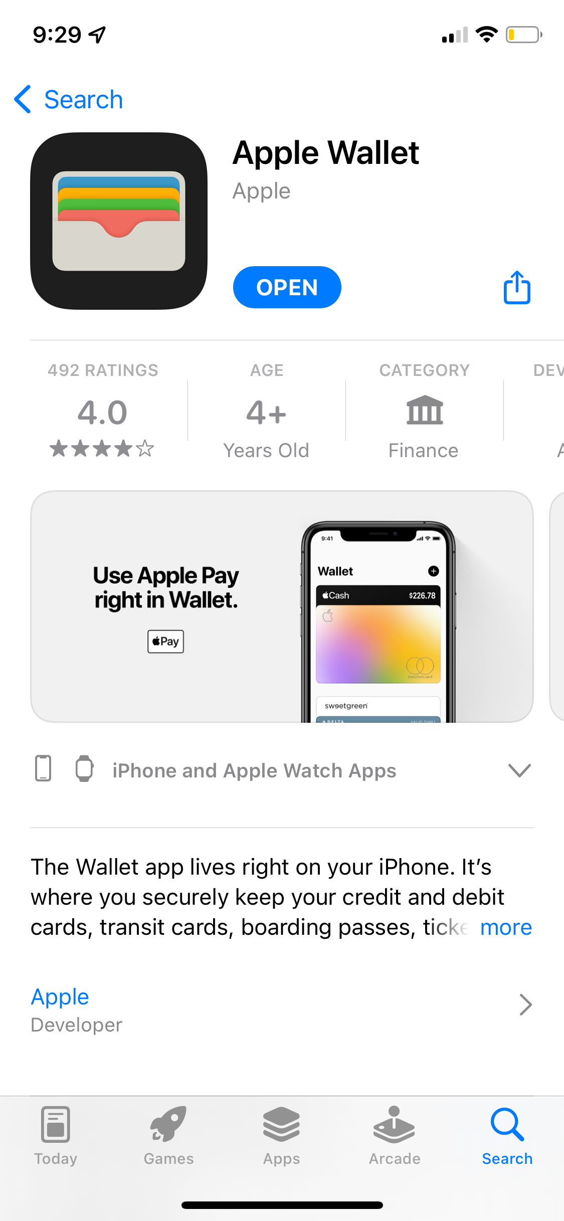 apple wallet app store
