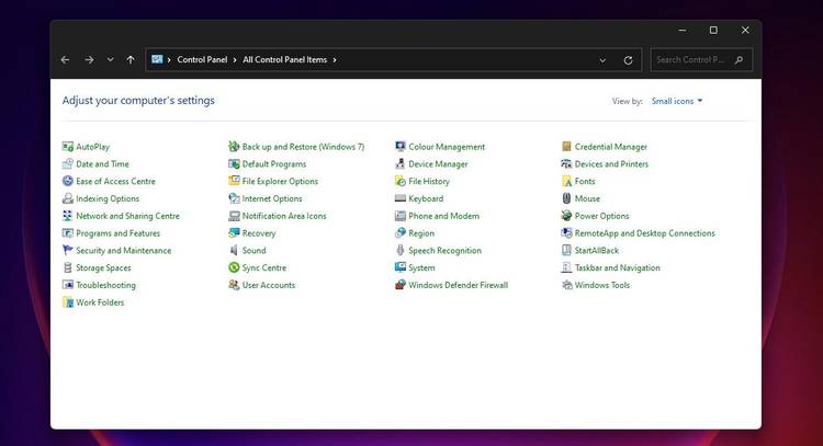 چگونه منوی استارت ویندوز 11 را با سلیقه خودمان بچینیم 12 control panel.jpg?q=50&fit=crop&w=750&dpr=1