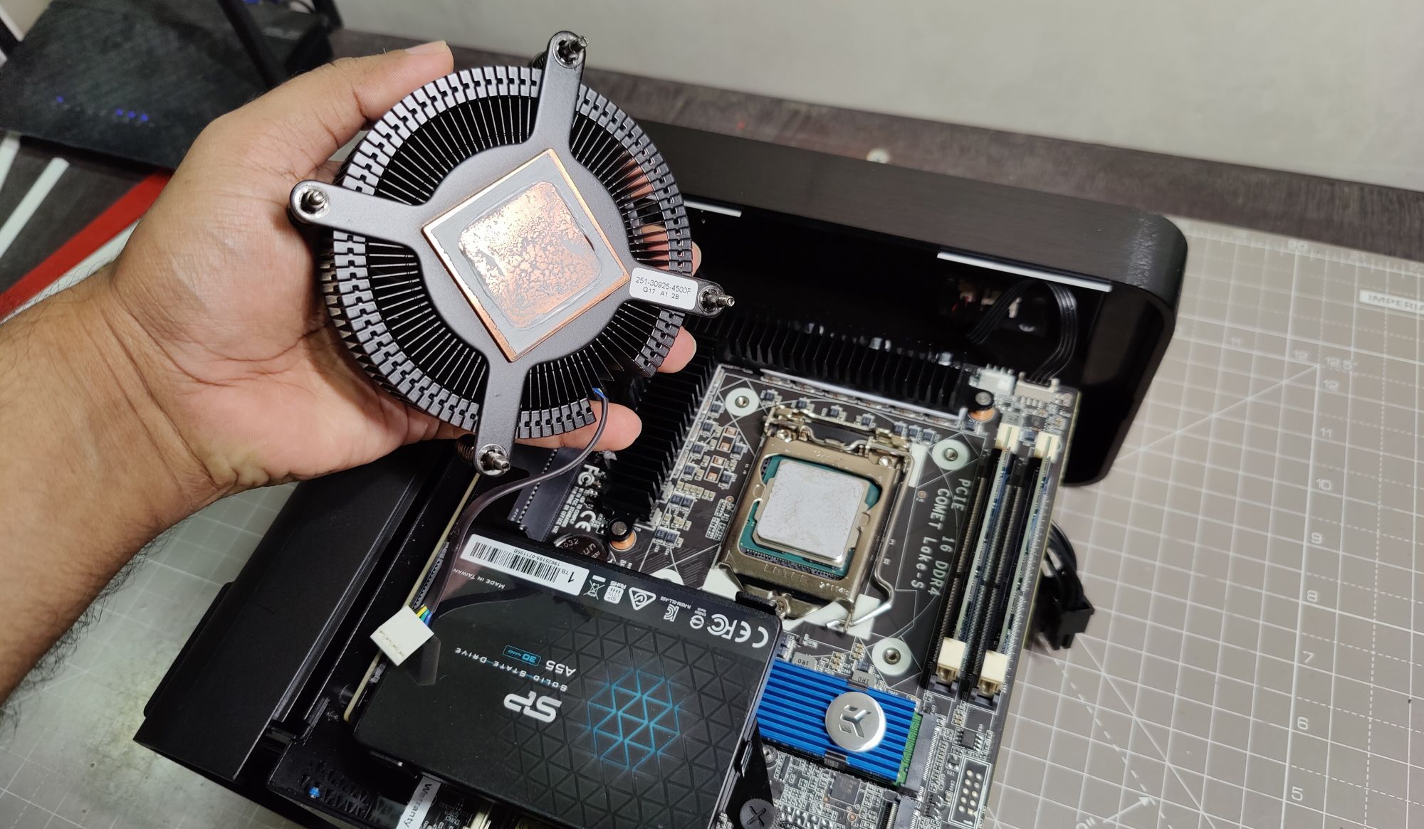 Cpu cooler heat sink removal.