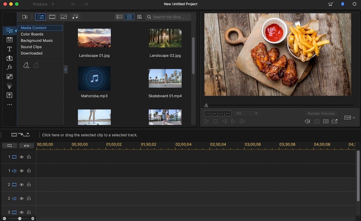 Screenshot of video editing software Cyberlink Power Director 365.