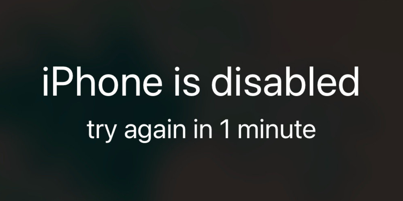 disabled iphone message