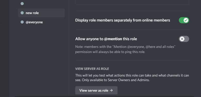 discord display role separately