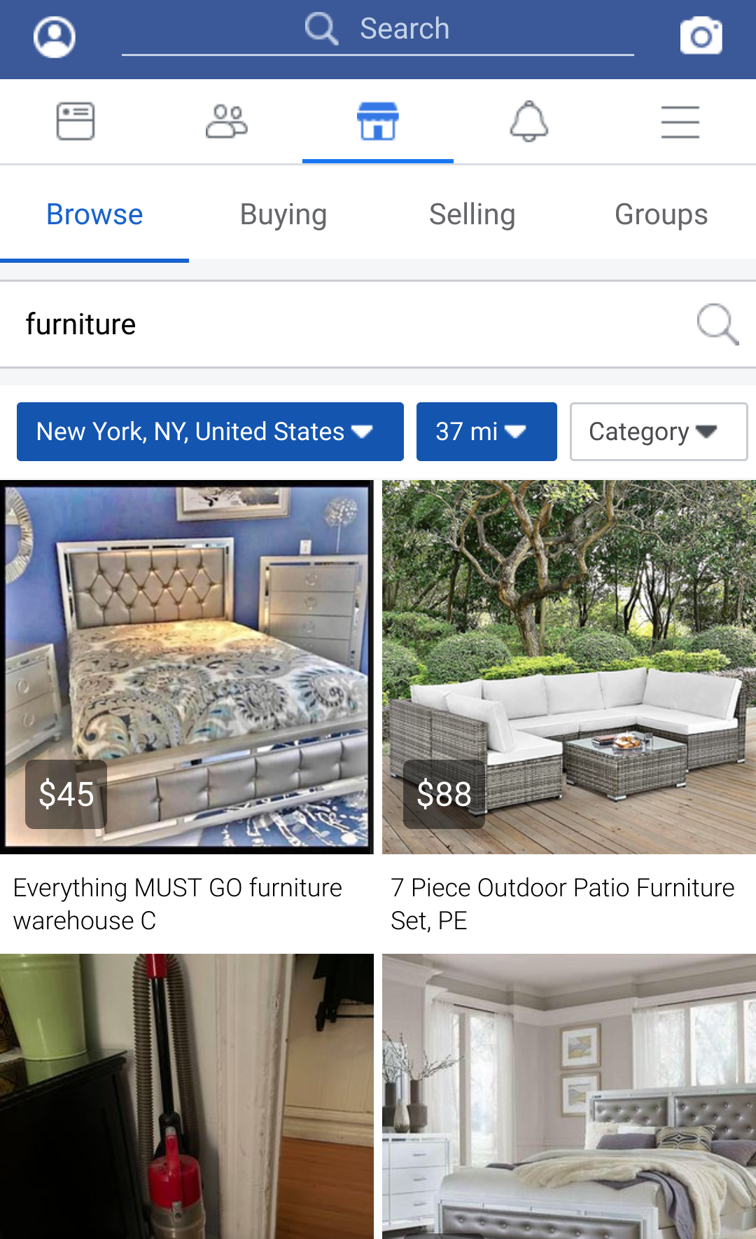 Facebook Touch Mobile Marketplace