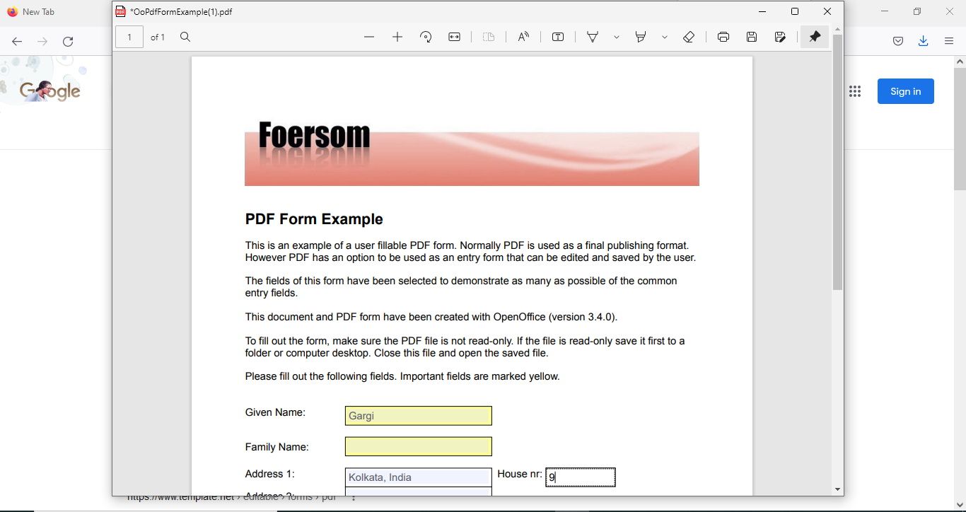 fill out forms ff93