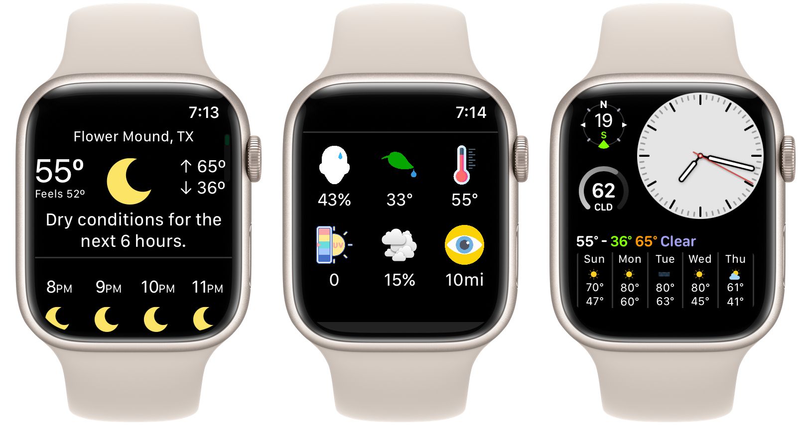 Forecast bar apple watch