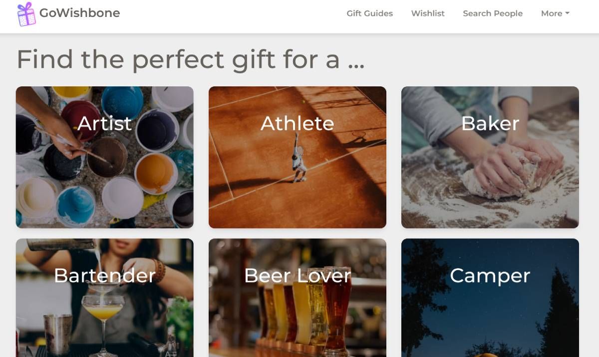 GoWishbone is a simple wishlist app to track gift ideas, as well as a series of gift guides based on what people have saved to their wishlists