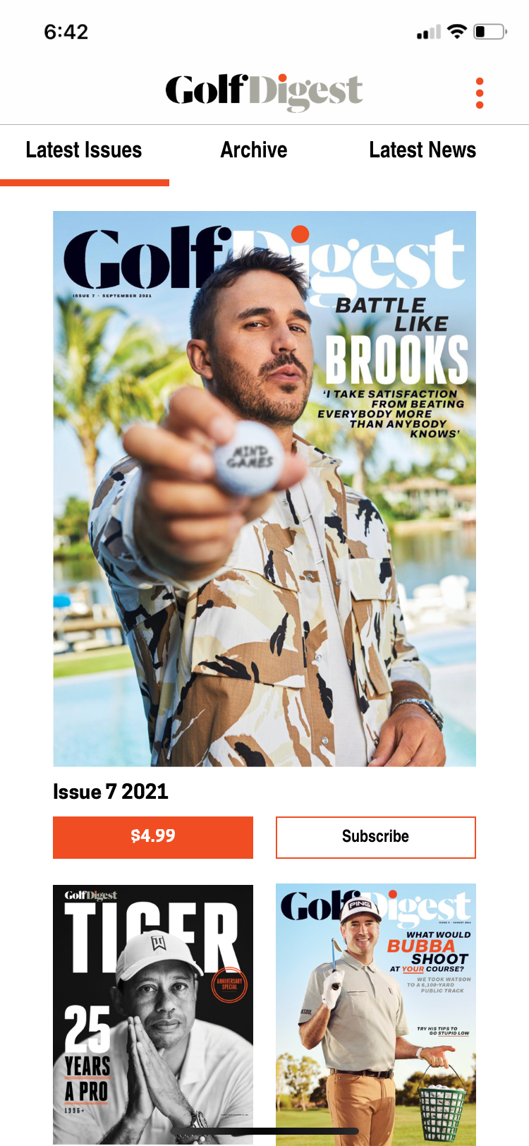 golf digest latest issues