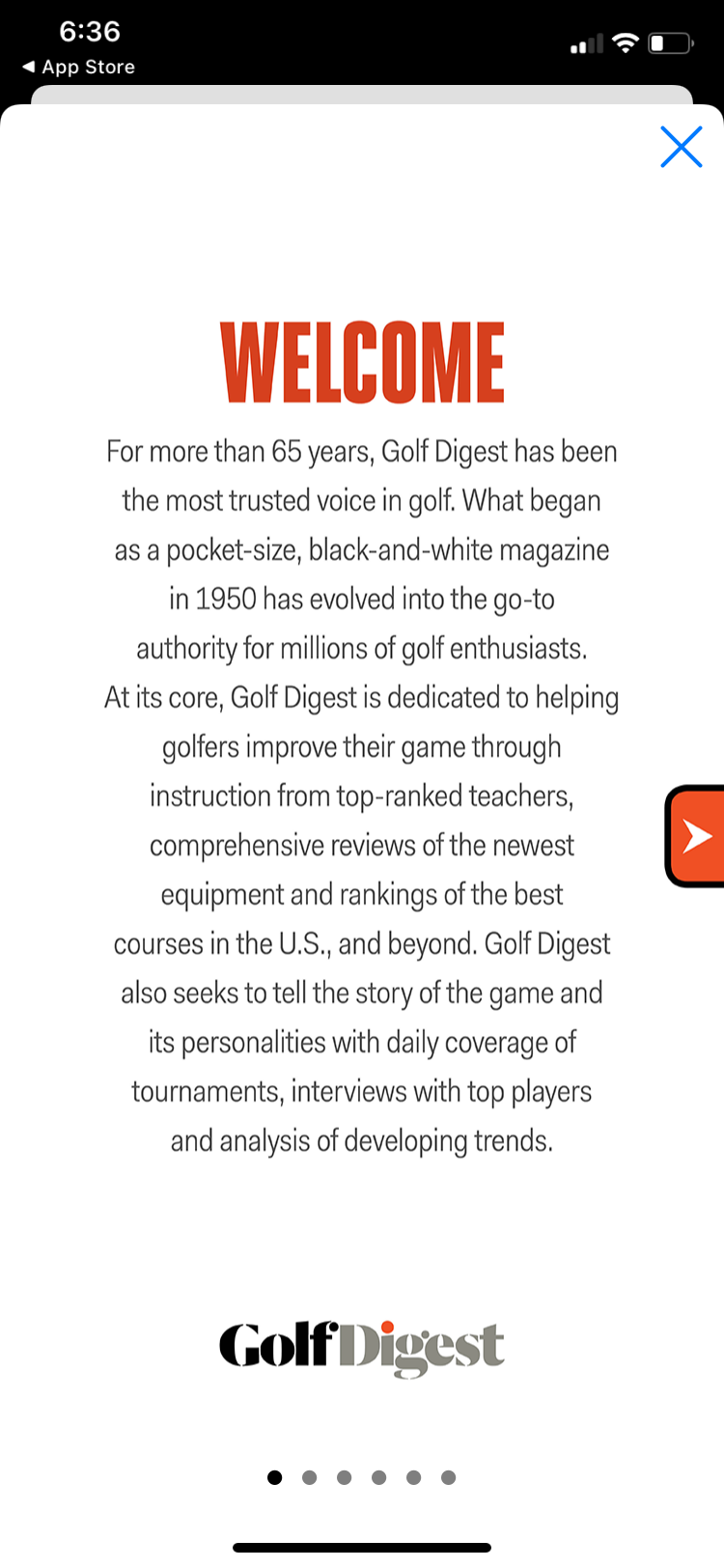 golf digest startup page