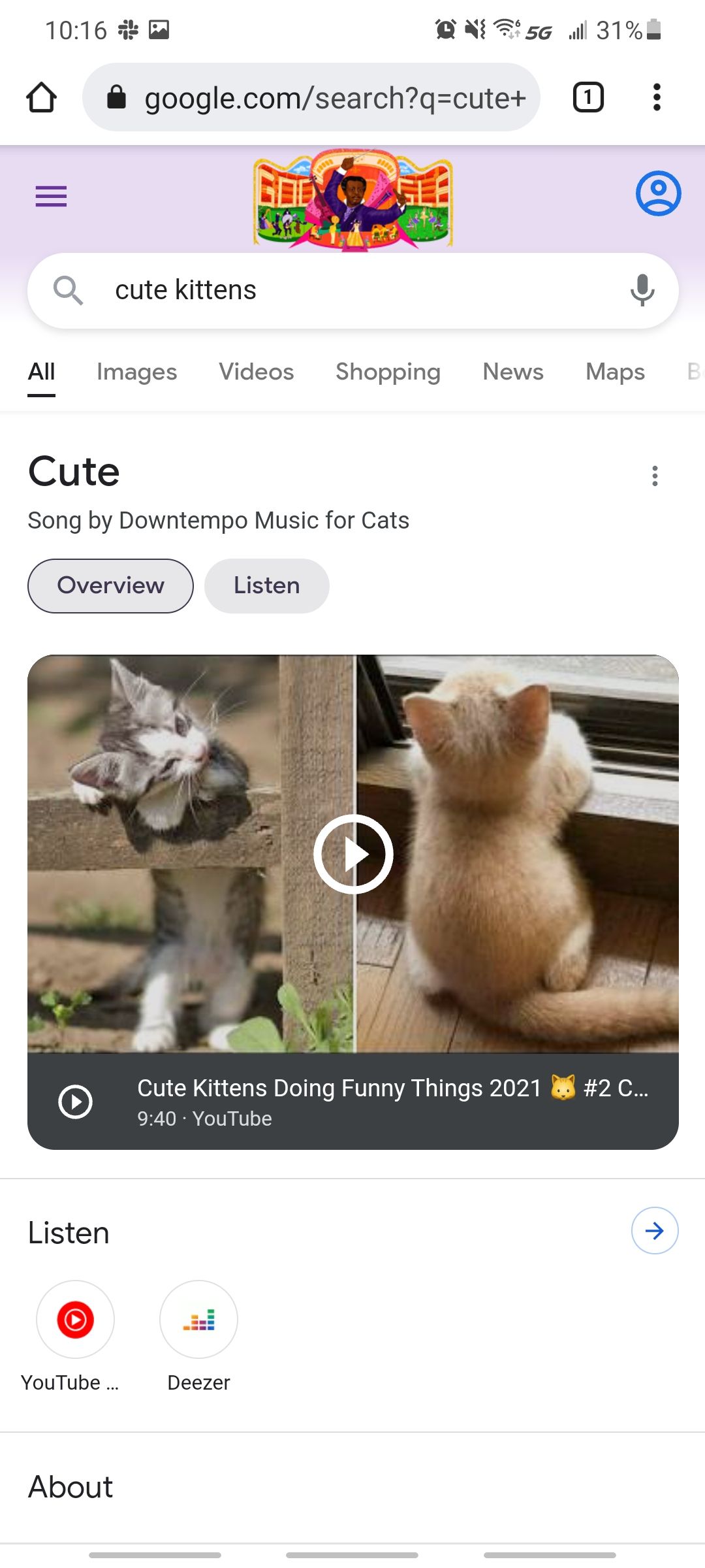 google chrome web search for cute kittens