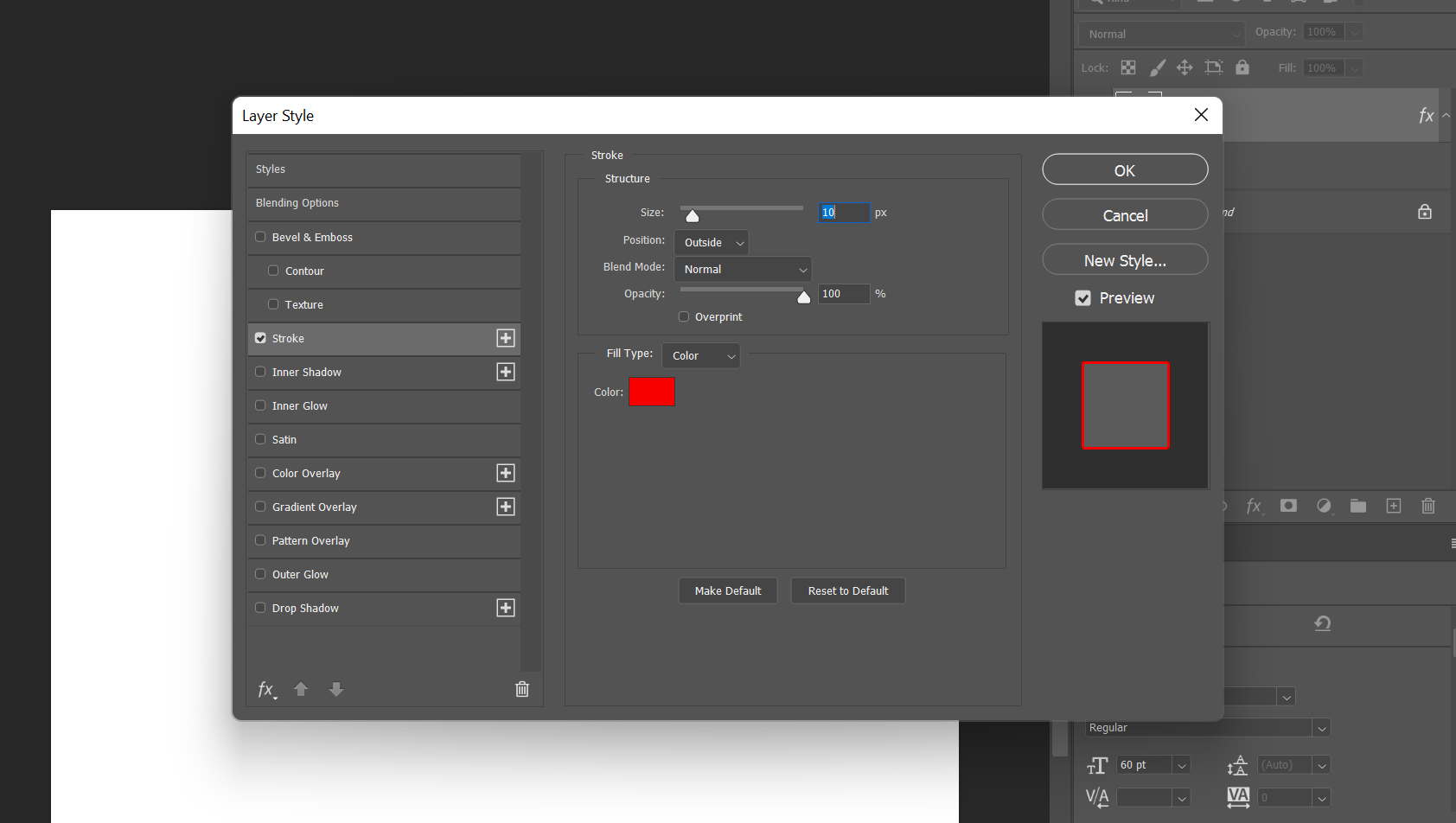 photoshop cs6 add border to text