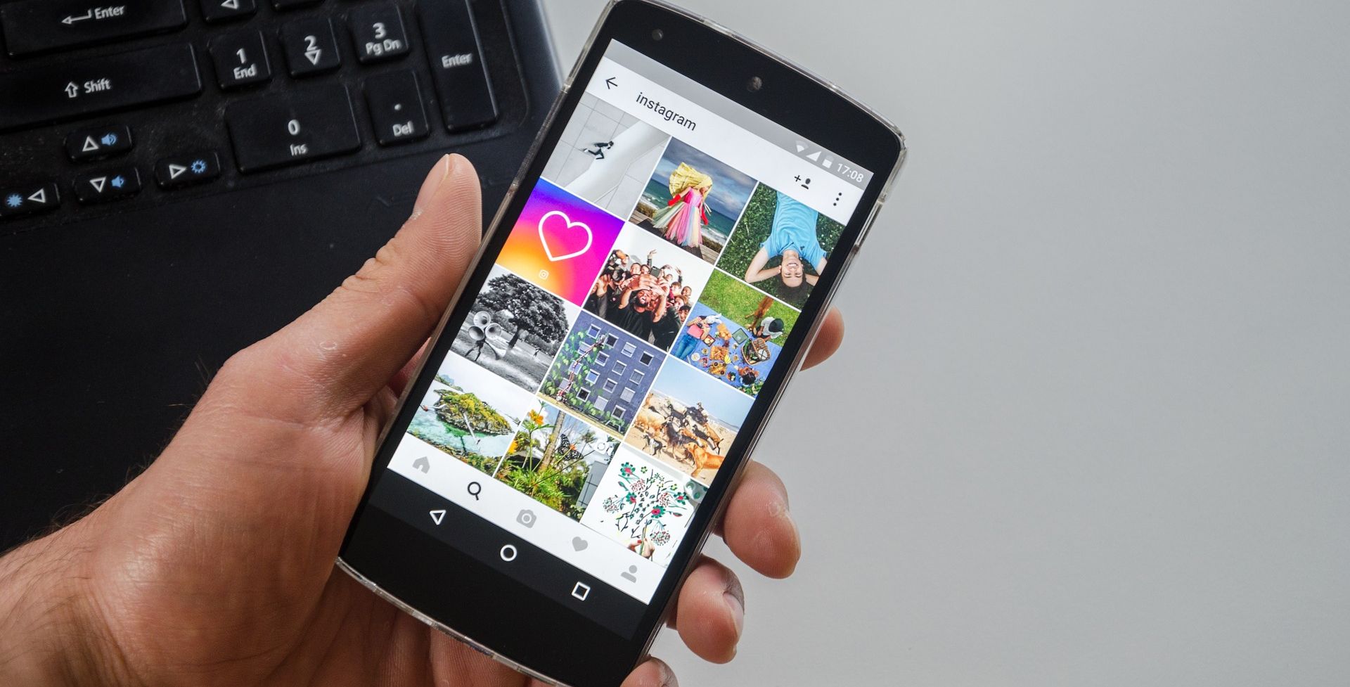 instagram feed on smartphone 
