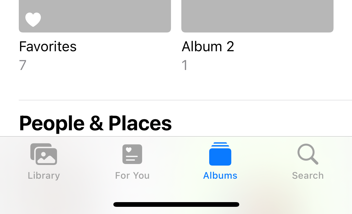 iphone albums homepage