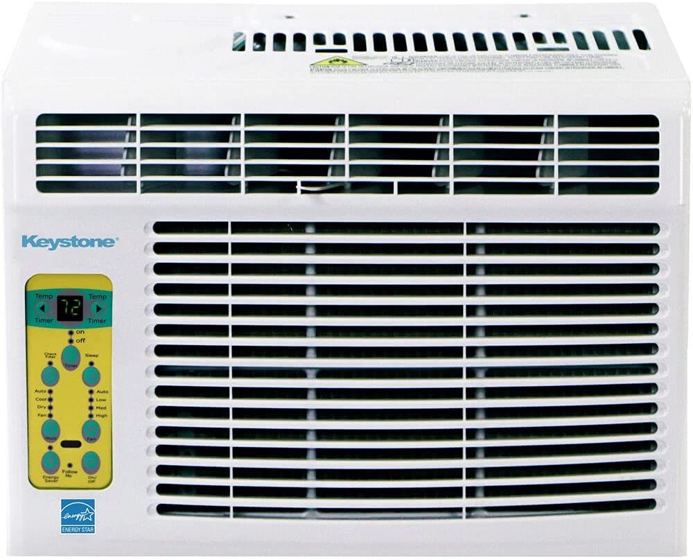 یک کولر گازی کیستون LCD 5000 BTU پنجره ای.