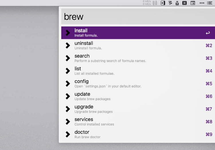 manage brew and cask with alfred