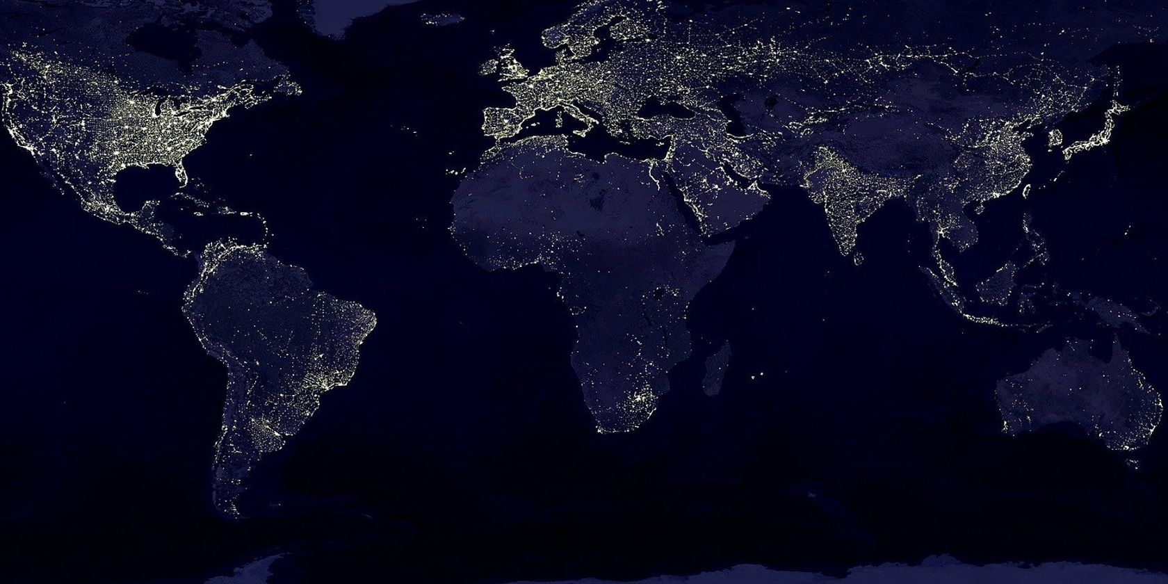 panoramic picture of the world at night
