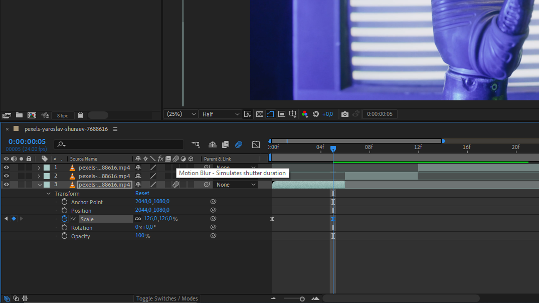 Motion Blur Tool After Effects