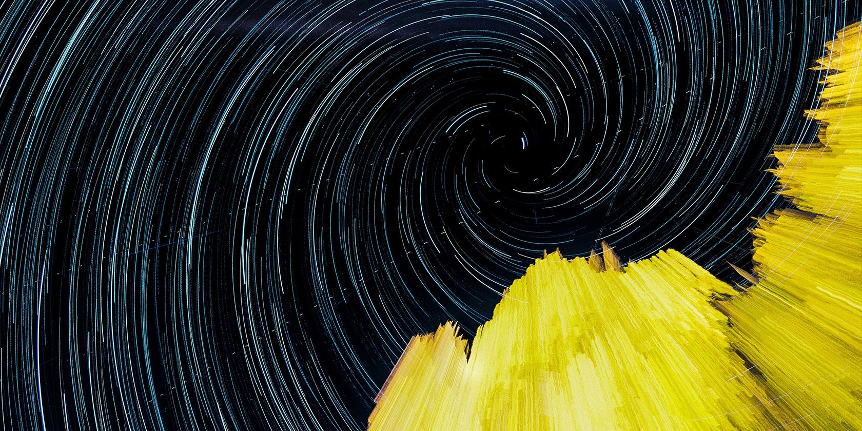 An example of star trail photography.