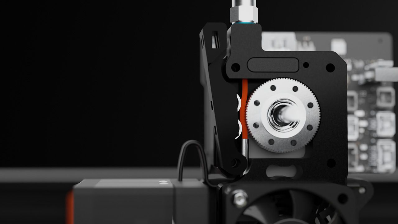 Prusa XL's large extruder drive gear assembly.