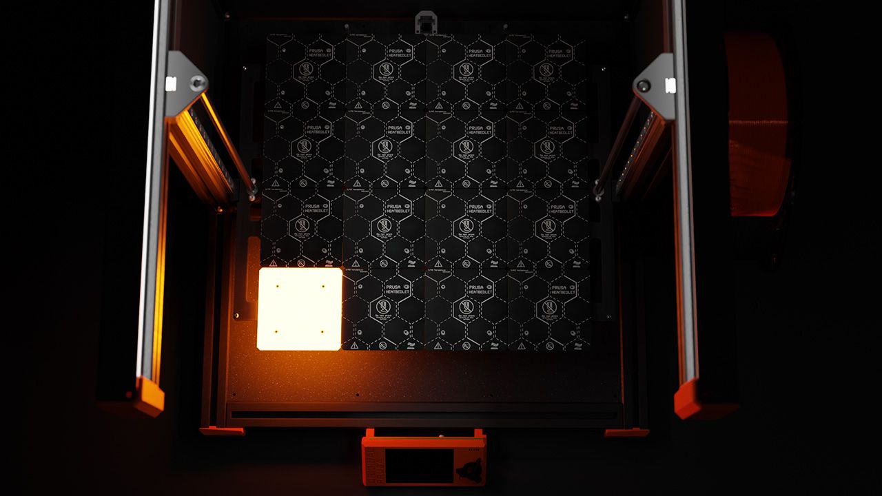 How Prusa XL can individually heat discrete bed segments. 